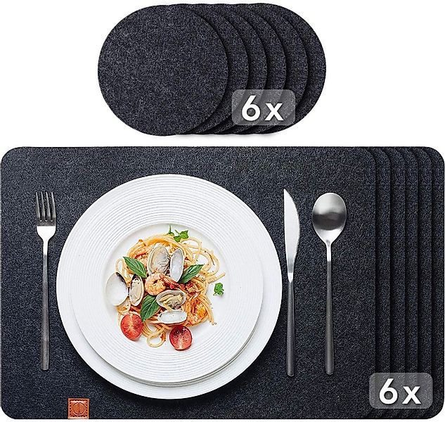 Loco Bird Platzset aus Filz, Tischset 12er Set Rechteckig, 44x32 cm Telleru günstig online kaufen