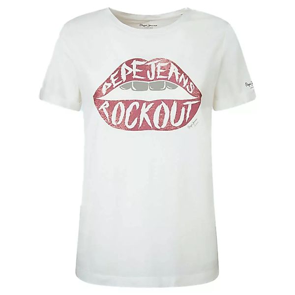 Pepe Jeans Lips Kurzärmeliges T-shirt M Off White günstig online kaufen