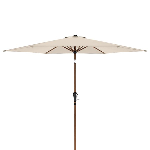 Doppler Balkonschirm Life Wood Ø 301 cm Natur mit Knickfunktion günstig online kaufen