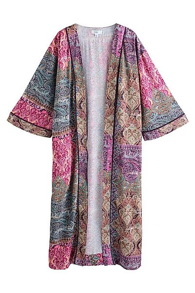 Next Kimono Maxi-Kimono mit langen Ärmeln und Bindegürtel, Viskose (Livaeco günstig online kaufen