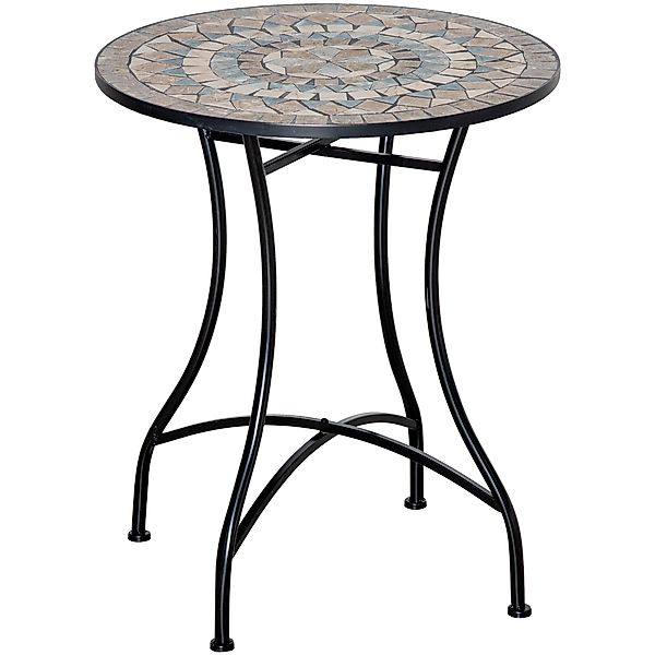 Outsunny Gartentisch Beistelltisch mit Mosaikplatte (Bistrotisch, günstig online kaufen