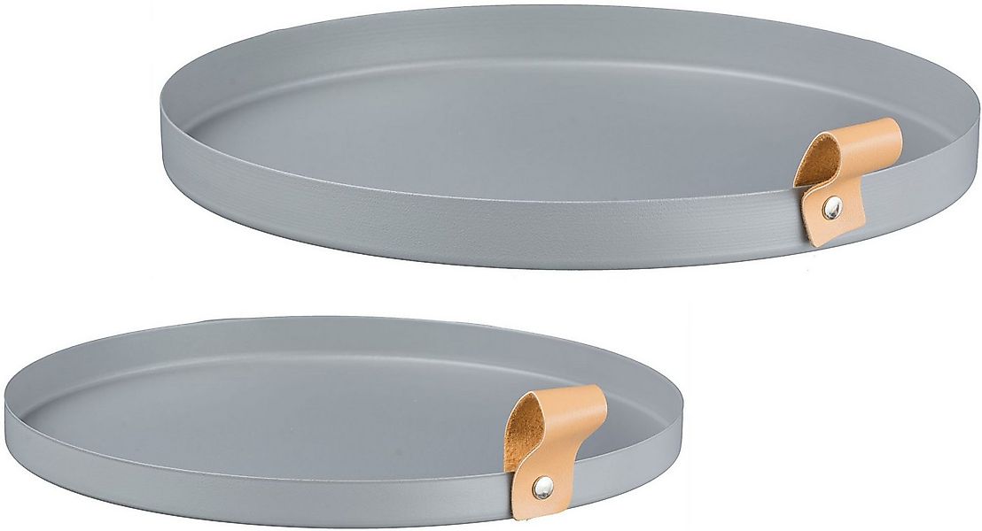 Creativ home Dekoteller Deko-Teller (2 St), mit Schlaufendetail günstig online kaufen