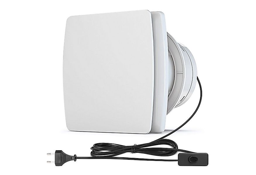 XERSEK Wandventilator 100mm Badlüfter Wandlüfter Abluftventilator Mit Rückf günstig online kaufen