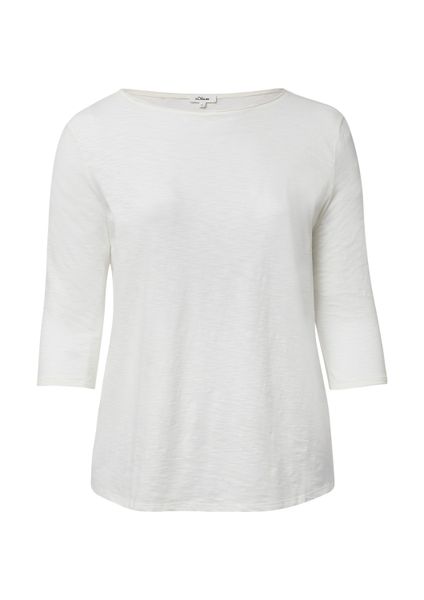 s.Oliver 3/4-Arm-Shirt T-Shirt Shirt mit Flammgarnstruktur günstig online kaufen