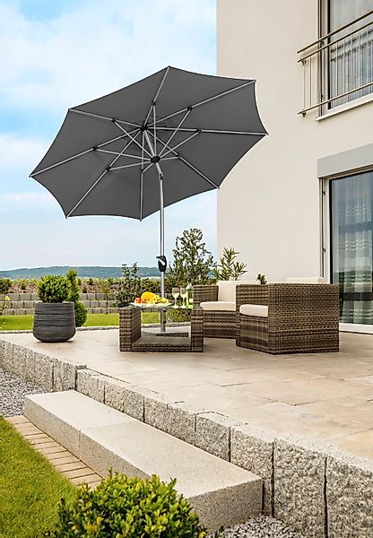 Schneider Marktschirm Ø 270 cm Anthrazit mit Kurbelmechanik günstig online kaufen