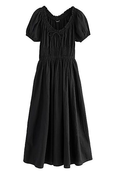 Next Midikleid Sommerliches Seersucker-Midikleid mit Puffärmeln (1-tlg) günstig online kaufen