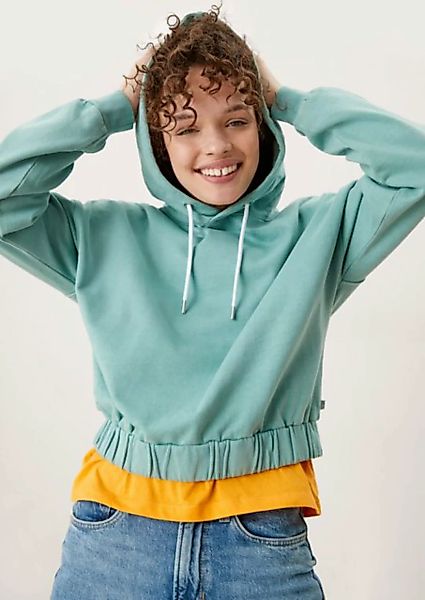 QS Sweatshirt Kapuzenpulli mit Boxy Shape Stickerei günstig online kaufen
