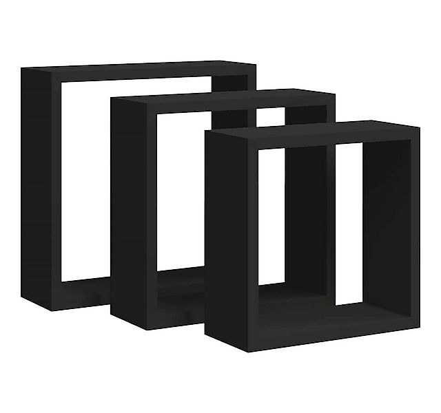 vidaXL Regal Würfelregale 3 Stk. Schwarz MDF, 3-tlg. günstig online kaufen