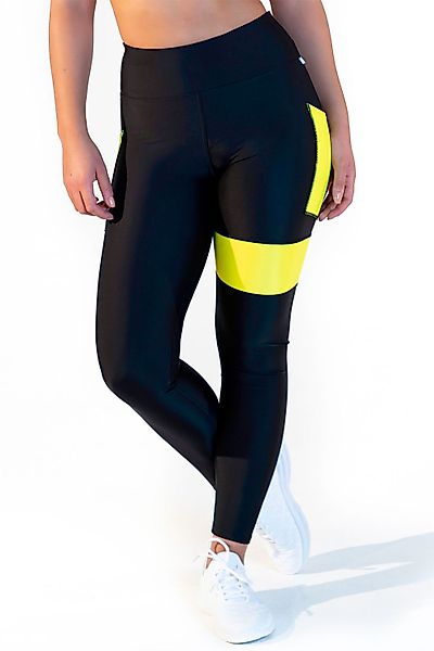 Calao Leggings high waist - neon yellow Fitness Neon 38 mehrfarbig günstig online kaufen