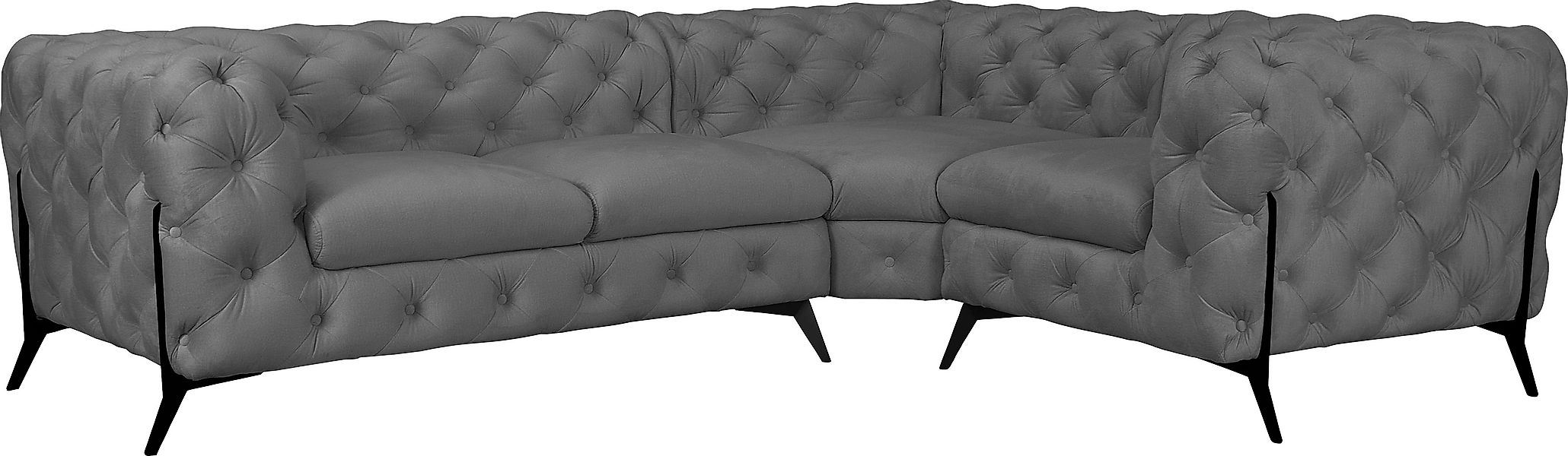 Home affaire Chesterfield-Sofa »Amaury L-Form« moderne Chersterfield-Optik, günstig online kaufen