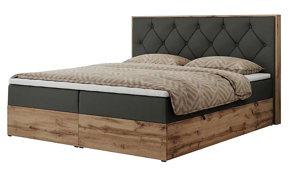 Boxbett mit Bettkasten Veneto ¦ grau ¦ Maße (cm): B: 148 H: 115 Betten > Ko günstig online kaufen