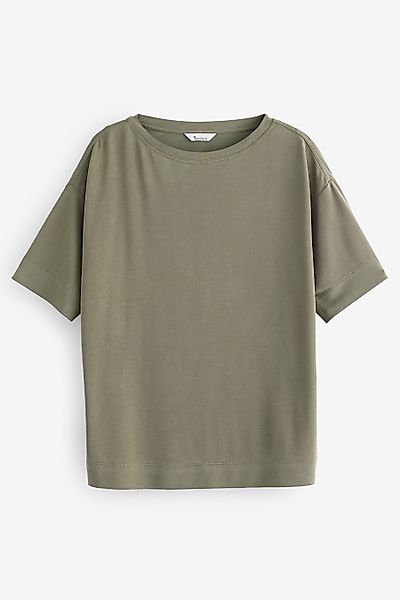 Next T-Shirt Kastiges T-Shirt im Relaxed-Fit günstig online kaufen