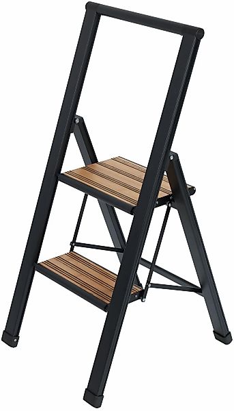WENKO Trittleiter "Modell Alu-Design" rutschsichere XXL-Stufen, robustes Al günstig online kaufen