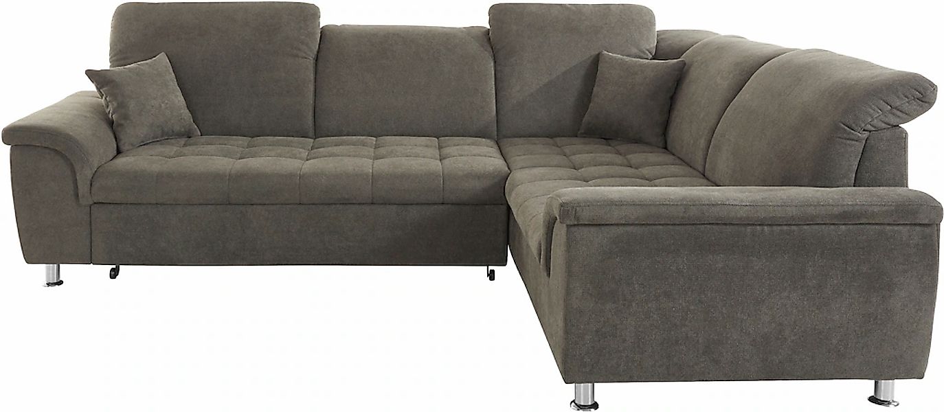 DOMO collection Ecksofa "Franzi, zeitlos und elegant, moderne Sitzheftung, günstig online kaufen