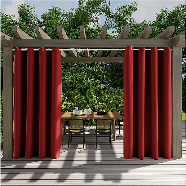 Jibenhome Outdoorgardine Wetterfest Outdoor Vorhänge, Sonnenschutz günstig online kaufen