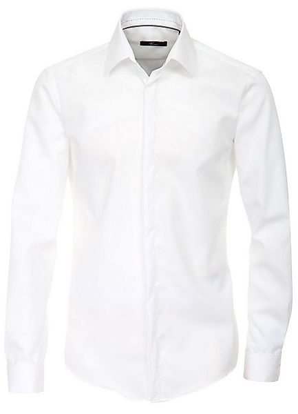VENTI Smokinghemd Festliches Bräutigam Hochzeitshemd Langarm Kentkragen Uni günstig online kaufen
