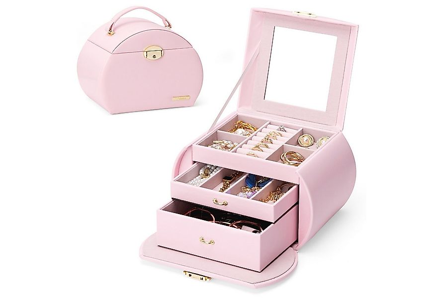 Yorbay Schmuckkasten Schmuckkoffer komplett abschließbar Schmuckkasten (Mit günstig online kaufen