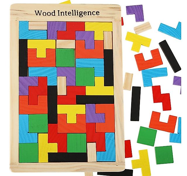 LA CUTE Puzzle Holz Ordnen Puzzle – Lernspiel für Kinder und Erwachsene, 40 günstig online kaufen