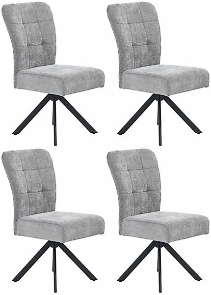 Jockenhöfer Gruppe Drehstuhl "Becky (Set, 4 St.)", (Set), 4 St., Chenille, günstig online kaufen