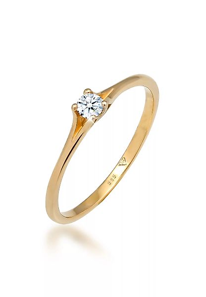 Elli DIAMONDS Verlobungsring "Verlobung Vintage Diamant (0.06 ct.) 585 Gelb günstig online kaufen