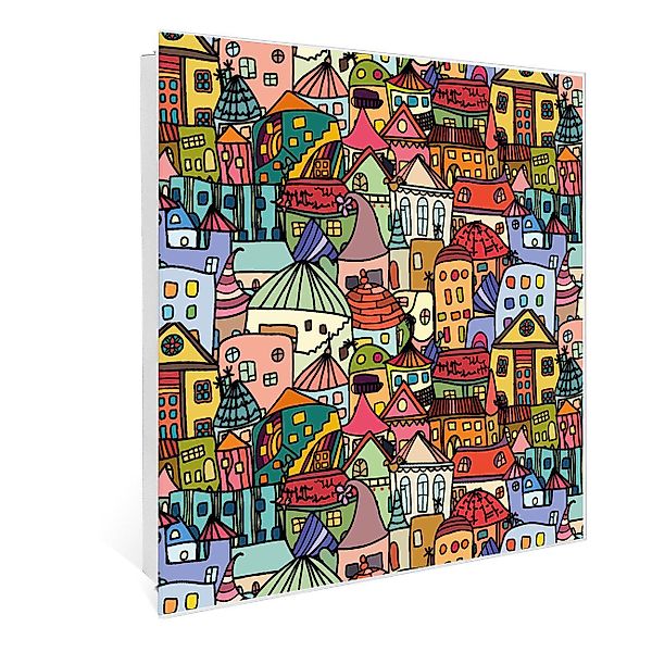 banjado Schlüsselkasten Glas Funky Town (Stahl günstig online kaufen