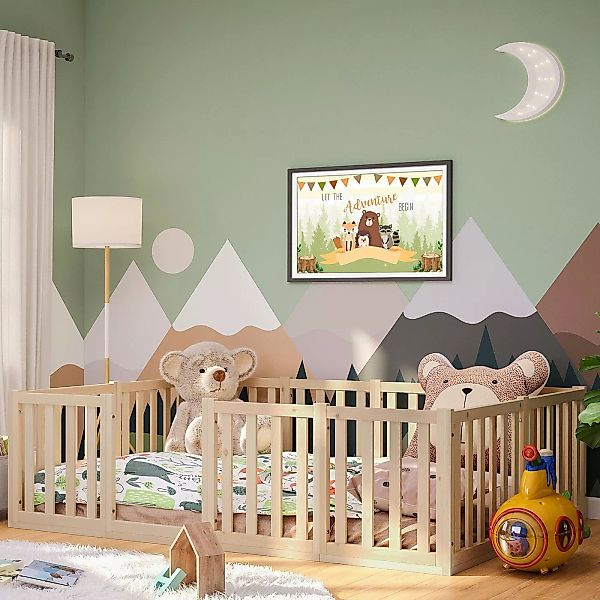 Bellabino Kinderbett Tapi (140x200 cm, natur, inkl. Lattenrost und extra ho günstig online kaufen