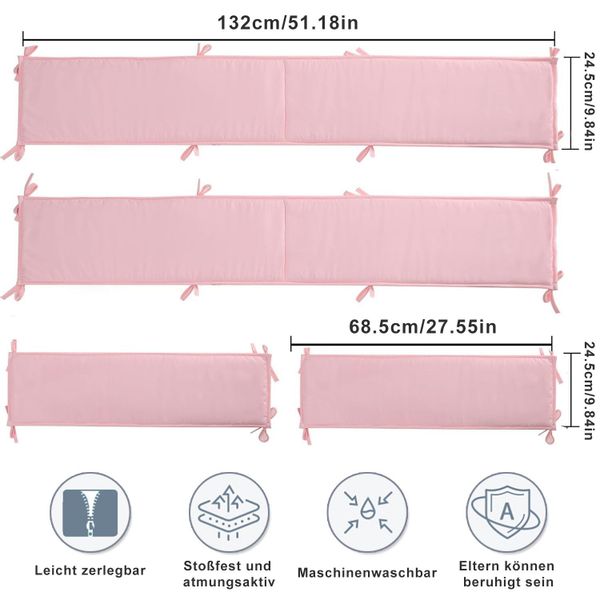 Refined Living Bettnestchen Bettumrandung 4-tlg für günstig online kaufen