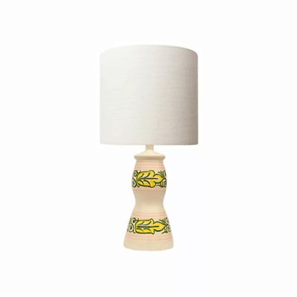 Tischleuchte Aliya textil keramik gelb / Ø 35 x H 80 cm - Keramik & Stoff - günstig online kaufen
