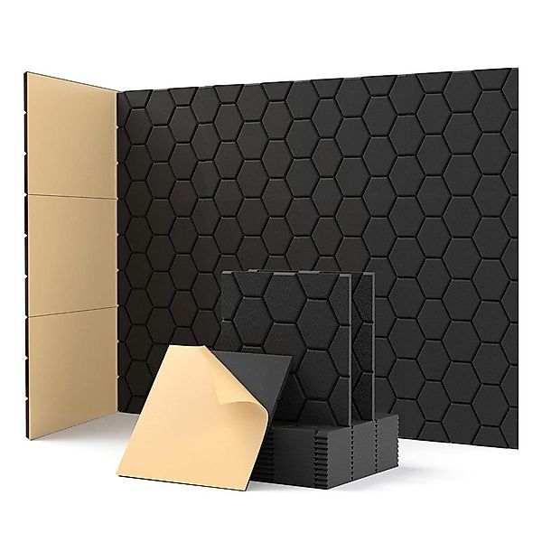 YMQHBS Akustikplatte 12 Stück Akustikpaneele Selbstklebend, günstig online kaufen