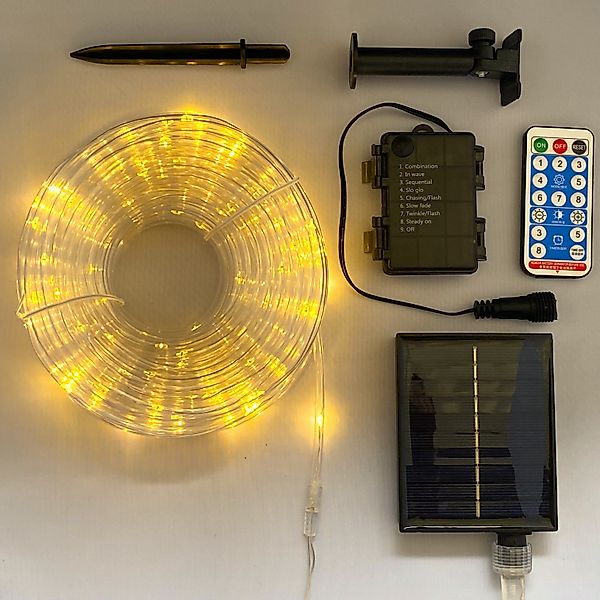 Kleelein LED-Lichterkette Solar Lichterschlauch 125L,Weihnachtsbeleuchtung, günstig online kaufen