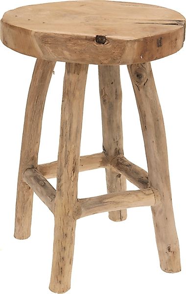 Koopman Blumenhocker Sitzhocker Teakholz 42 cm günstig online kaufen