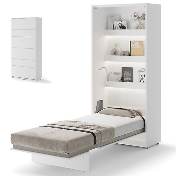 yourhouse24 Schrankbett Bed Concept Wandklappbett Vertikal Gästebett 90/120 günstig online kaufen