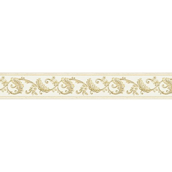 A.S. Création Borte selbstklebend Barock 5 m x 8 cm Gold-Weiß günstig online kaufen