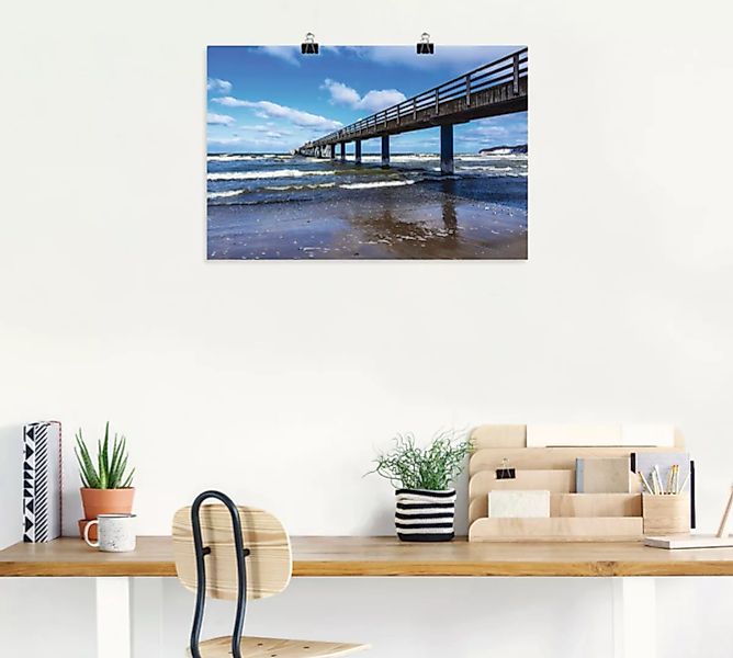 Artland Poster »Die Seebrücke in Zingst im Winter«, Brücken, (1 St.) günstig online kaufen