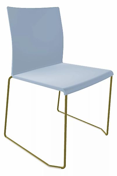 Konferenzstuhl stapelbar Artesia S hellblau, limone günstig online kaufen