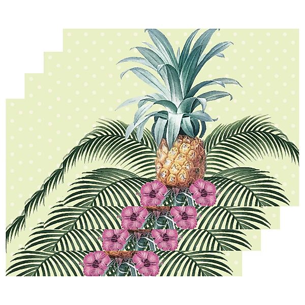 Contento Platzset »Pineapple«, (Set, 4 St.) günstig online kaufen