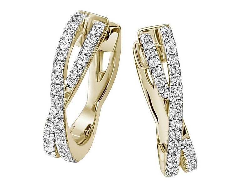 Reflexion Diamonds Klappcreolen aus 585/750er Weiß/Gelbgold, Brillanten 0,2 günstig online kaufen