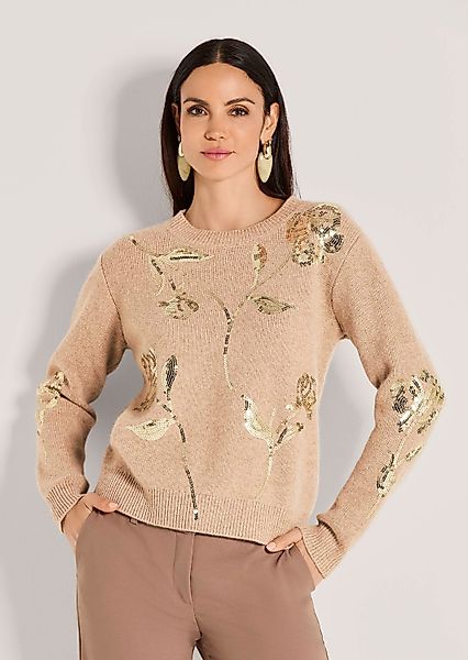 MADELEINE Strickpullover Glamouröser Wollpullover mit Pailletten günstig online kaufen