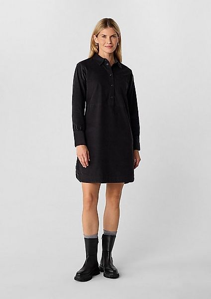 comma Minikleid Kleid Hemdblusenkleid aus Feincord günstig online kaufen