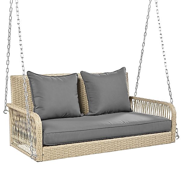 KLAM HOME Hollywoodschaukel Gartenschaukel aus Polyrattan günstig online kaufen