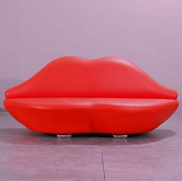 JVmoebel Sofa Lippen 2 Sitz Polster Relax Sitz Möbel Sofas Couch Zweisitzer günstig online kaufen