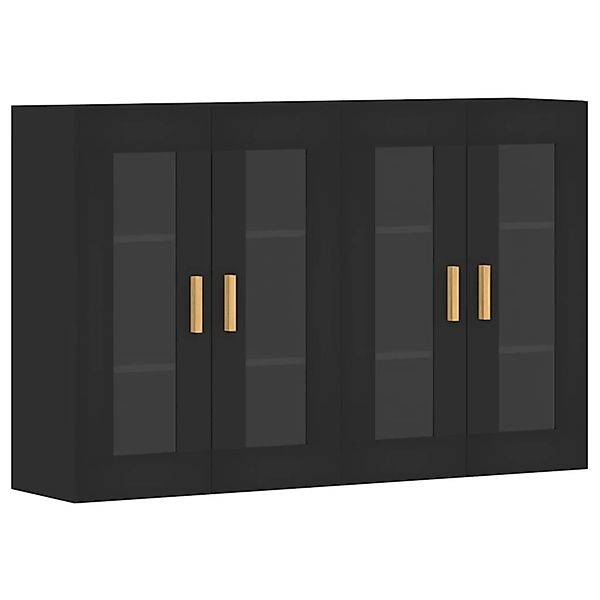 vidaXL Wandschränke 2 Stk Schwarz Holzwerkstoff 3197898 günstig online kaufen