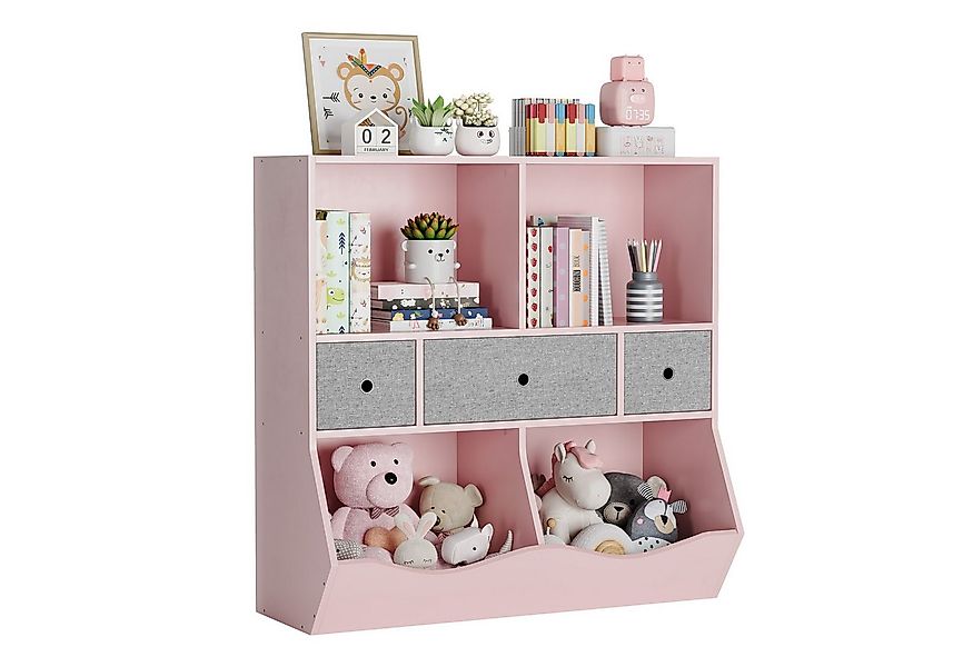 GarveeMore Kinderregal Bücherregal Kinder Spielzeugregal mit 3 Schubladen 9 günstig online kaufen