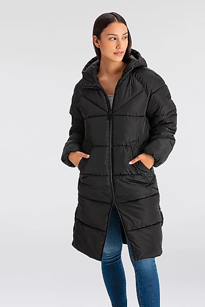 ONLY Steppmantel "ONLAMAND – Langer Puffercoat mit 2-Wege-Reißverschluss", günstig online kaufen