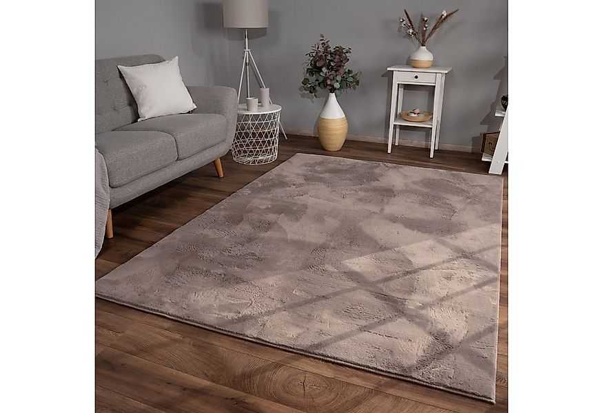 TT Home Teppich, Rechteckig, Höhe: 14 mm, Wohnzimmer Hochflor Teppich Kunst günstig online kaufen