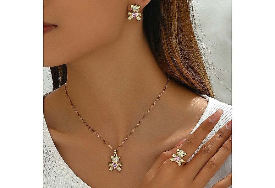 trends for living Schmuckset Dreidimensionales Bären-Ohrring Halsketten und günstig online kaufen