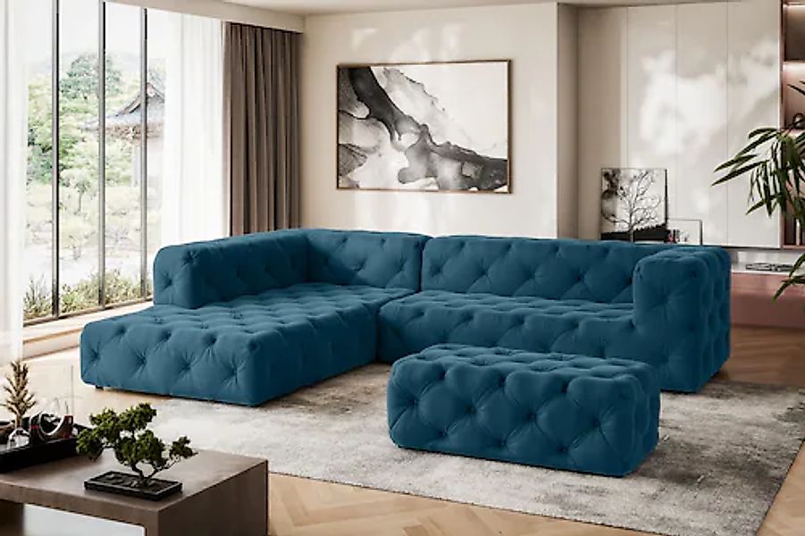 Home affaire Ecksofa »FOLLINA« L-Form, mit klassischer Chesterfield-Knopfhe günstig online kaufen