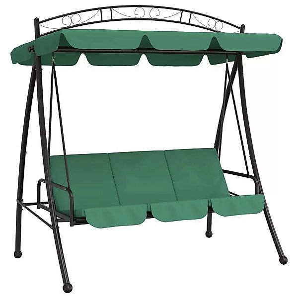 Vidaxl Hollywoodschaukel Mit Dach Grün 198 Cm Stoff Und Stahl günstig online kaufen