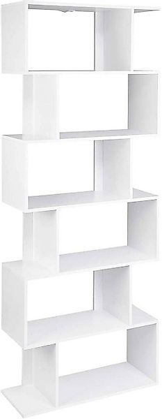 Woltu Bücherregal, 1-tlg., 6 Fächer, Holzwerkstoff, günstig online kaufen