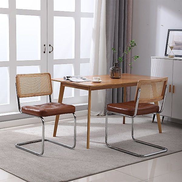 XDeer Rattanstuhl 2 Set Modern Esszimmerstühle günstig online kaufen